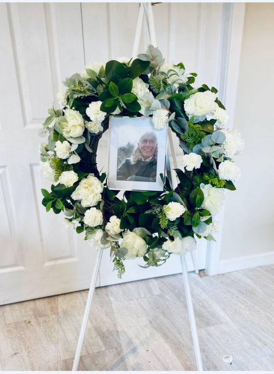 HIRE! Faux Memorial Photo Wreath